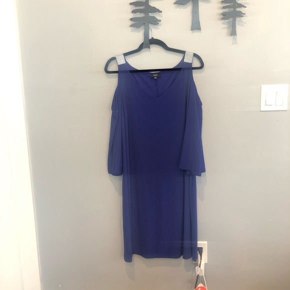BLUE Plus Cold Shoulder Evening Dress​ - Picture 3 of 7